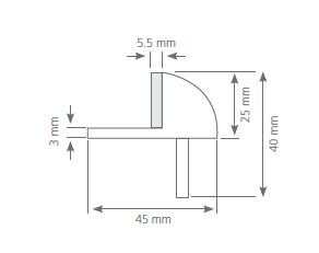 KAPI TAMPONU YARIM AY ZAMAK Q45-H:25 (CANEX)