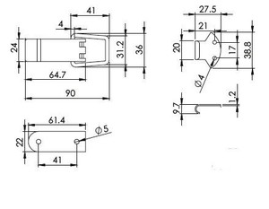  SANDIK KLİPSİ DÜZ BÜYÜK 9,0 CM (CANEX)