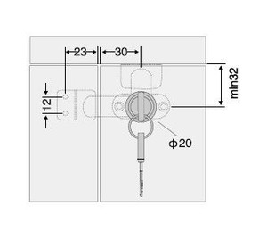  MANDALLI ÇİFT KAPAK KİLİDİ 16MM (CANEX)