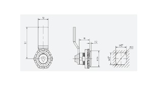  YAYLI PANO KİLİDİ 25 MM EKO (CANEX)